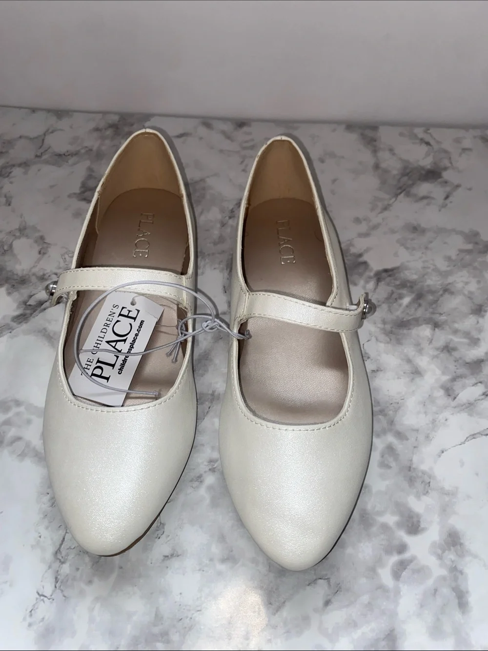 The Children's Place Cream Mary Jane Flats